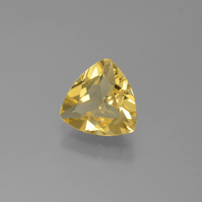 1.44カラットの天然イエローゴールデンベリル（8.2×8.1 mm・トリリアント）