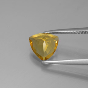 1.17カラットの天然イエローゴールデンベリル（8×7.8 mm・トリリアント）