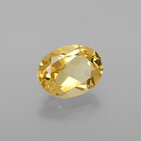 1.27カラットの天然イエローゴールデンベリル（8×6.1 mm・オーバルカット）