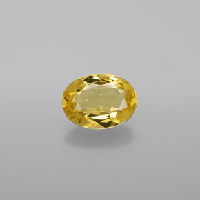 0.96カラットの天然イエローゴールデンベリル（8.1×6 mm・オーバルカット）
