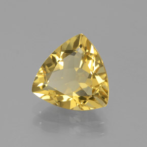 2.67カラットの天然イエローゴールデンベリル（9.9×9.8 mm・トリリアント）