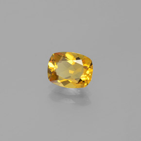 1.13カラットの天然イエローゴールデンベリル（7.8×6.1 mm・クッションカット）