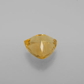 2.83カラットの天然イエローゴールデンベリル（10.1×10 mm・トリリアント）