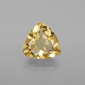 2.67カラットの天然イエローゴールデンベリル（10.2×10.2 mm・トリリアント）
