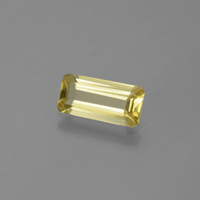 1.06カラットの天然イエローゴールデンベリル（10×4.8 mm・エメラルドカット）
