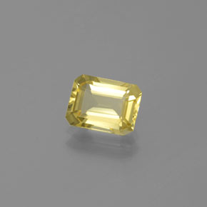 1.38カラットの天然イエローゴールデンベリル（8×6.1 mm・エメラルドカット）