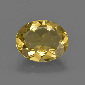 2.58カラットの天然ゴールデンゴールデンベリル（11.1×8.8 mm・オーバルカット）
