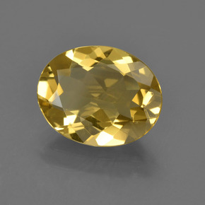 2.58カラットの天然ゴールデンゴールデンベリル（11.1×8.8 mm・オーバルカット）