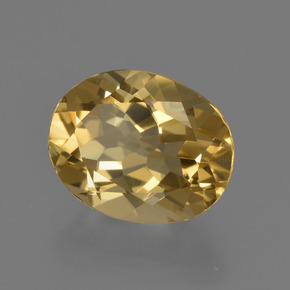 2.50カラットの天然ゴールデンイエローゴールデンベリル（10.1×8 mm・オーバルカット）