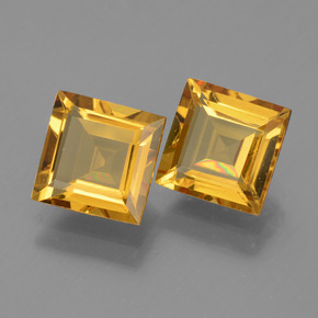3.10カラットの天然ゴールデンイエローゴールデンベリル（7.1×7.1 mm・四角）