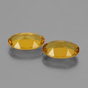 4.11カラットの天然ゴールデンオレンジゴールデンベリル（11.1×7.2 mm・オーバルカット）