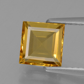 1.18カラットの天然ゴールデンイエローゴールデンベリル（6.2×6.1 mm・四角）