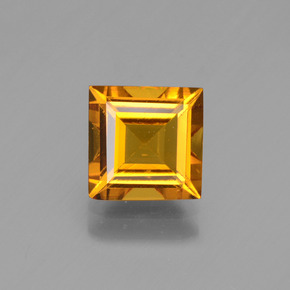 1.41カラットの天然ゴールデンイエローゴールデンベリル（7×7 mm・四角）