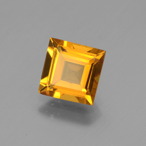 1.41カラットの天然ゴールデンイエローゴールデンベリル（7×7 mm・四角）