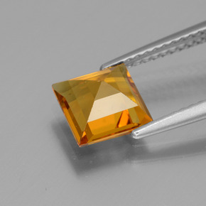 1.41カラットの天然ゴールデンイエローゴールデンベリル（7×7 mm・四角）