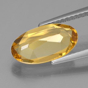 1.99カラットの天然ゴールデンイエローゴールデンベリル（12.3×6.8 mm・オーバルカット）