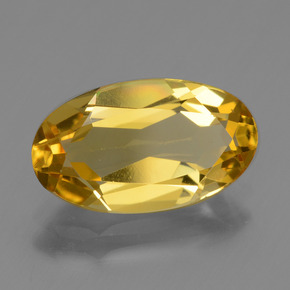 2.25カラットの天然ゴールデンゴールデンベリル（12.3×7.1 mm・オーバルカット）