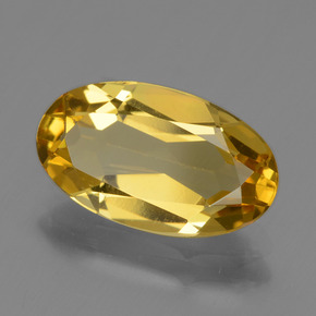 2.25カラットの天然ゴールデンゴールデンベリル（12.3×7.1 mm・オーバルカット）