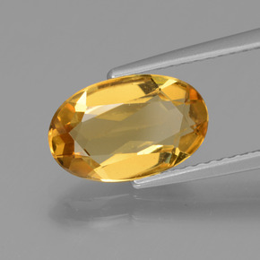 1.88カラットの天然ゴールデンイエローゴールデンベリル（11.1×7 mm・オーバルカット）