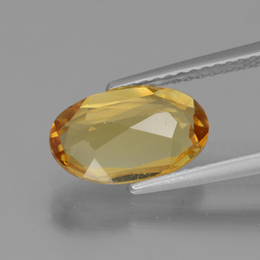 1.88カラットの天然ゴールデンイエローゴールデンベリル（11.1×7 mm・オーバルカット）