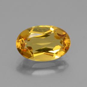 2.29カラットの天然濃いゴールデンオレンジゴールデンベリル（11.1×7.3 mm・オーバルカット）