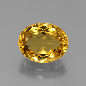 2.73カラットの天然ゴールデンイエローゴールデンベリル（10.1×8 mm・オーバルカット）