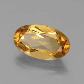 2.50カラットの天然ゴールデンイエローゴールデンベリル（12.1×7.1 mm・オーバルカット）