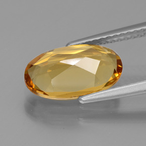 2.50カラットの天然ゴールデンイエローゴールデンベリル（12.1×7.1 mm・オーバルカット）