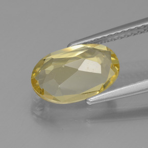 1.97カラットの天然ゴールデンイエローゴールデンベリル（10.8×7.2 mm・オーバルカット）