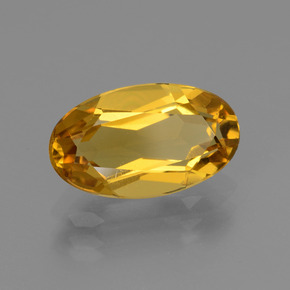 2.26カラットの天然アプリコットオレンジゴールデンベリル（12.1×7 mm・オーバルカット）