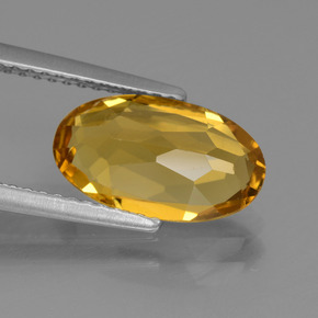 2.26カラットの天然アプリコットオレンジゴールデンベリル（12.1×7 mm・オーバルカット）