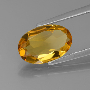 1.73カラットの天然ゴールデンイエローゴールデンベリル（11.3×7.3 mm・オーバルカット）