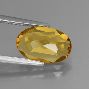 1.73カラットの天然ゴールデンイエローゴールデンベリル（11.3×7.3 mm・オーバルカット）