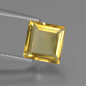 1.50カラットの天然ゴールデンイエローゴールデンベリル（7.2×7.1 mm・四角）