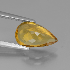 1.70カラットの天然ゴールデンイエローゴールデンベリル（11.1×6.7 mm・洋梨の形）