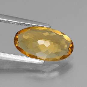 1.96カラットの天然ゴールデンイエローゴールデンベリル（12.3×7 mm・オーバルカット）