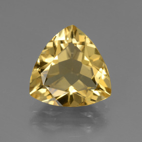 2.67カラットの天然ゴールデンイエローゴールデンベリル（10.2×10.2 mm・トリリアント）