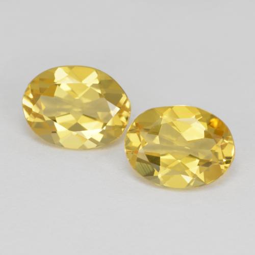 3.51カラットの天然深い黄色ゴールデンベリル（9.2×7 mm・オーバルカット）
