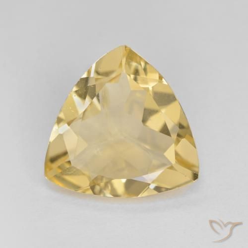 3.19ct 天然 ミディアムイエロー ゴールドベリル, トリリオン, VS