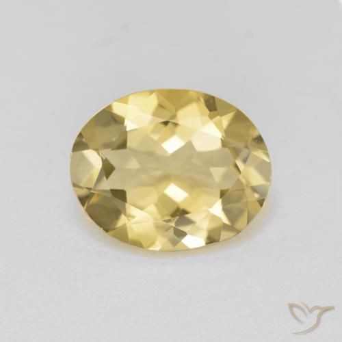 2.98ct 天然 ミディアムイエロー ゴールドベリル, 楕円形, VVS