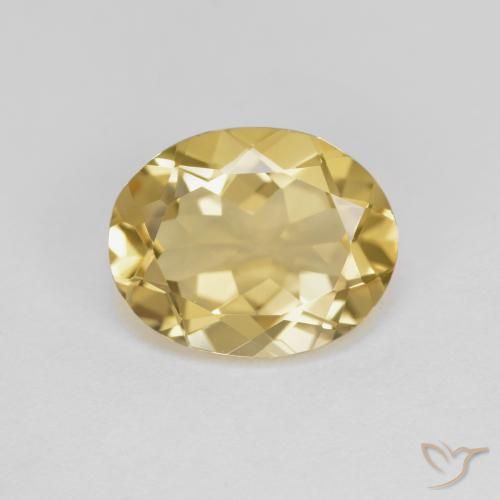 3.11ct 天然 ウォームイエロー ゴールドベリル, 楕円形, VVS
