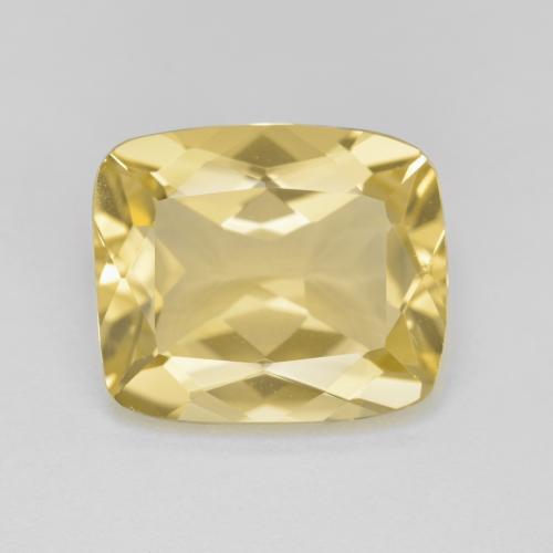 4.69カラットの天然黄色がかったゴールドゴールデンベリル（12×10.2 mm・クッションカット）