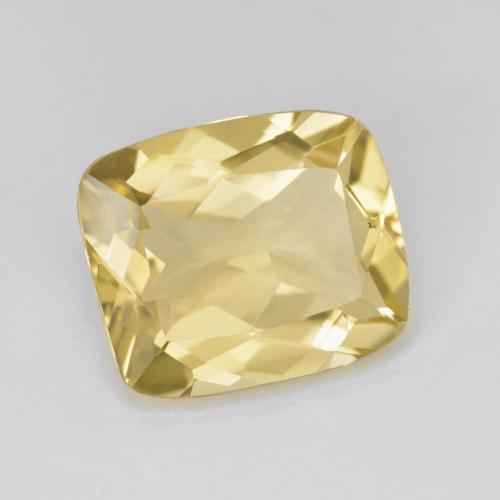 4.69カラットの天然黄色がかったゴールドゴールデンベリル（12×10.2 mm・クッションカット）
