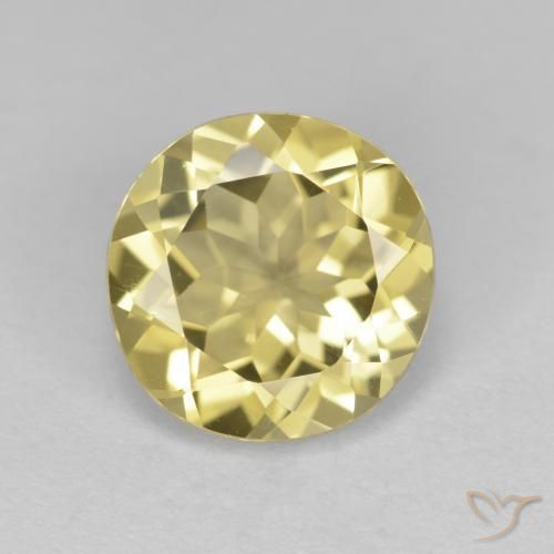 2.85ct 天然 ライトイエロー ゴールドベリル, ラウンド, VVS