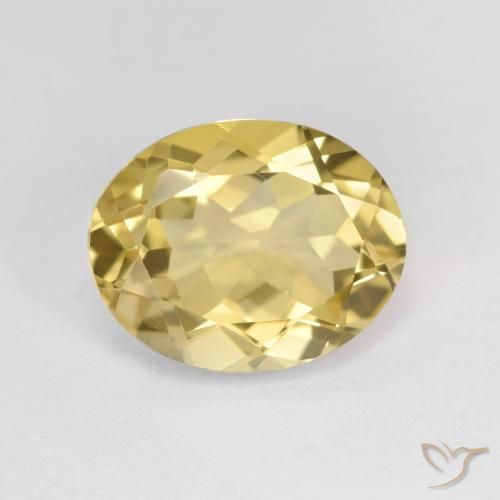 3.49ct 天然 ライトイエロー ゴールドベリル, 楕円形, VVS-VS
