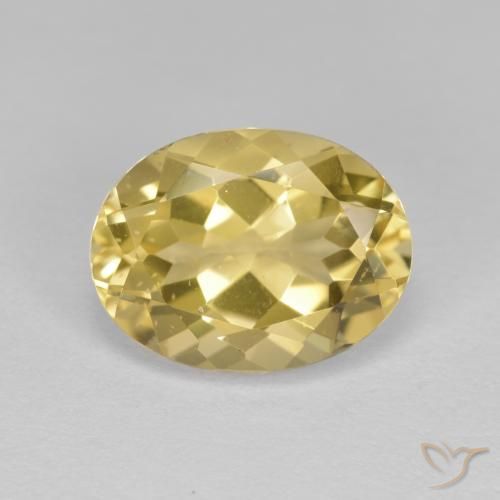3.46ct 天然 薄いゴールド ゴールドベリル, 楕円形, VVS-VS