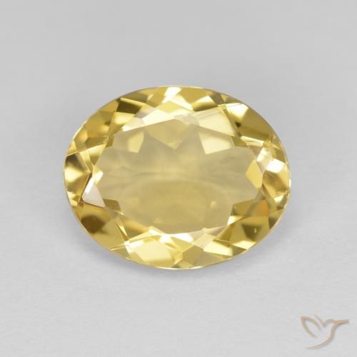 2.90ct 天然 ライトイエロー ゴールドベリル, 楕円形, VVS-VS