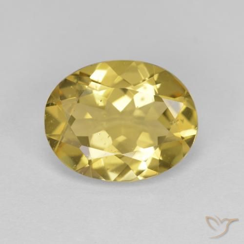 2.72ct 天然 ミディアムイエロー ゴールドベリル, 楕円形, VS