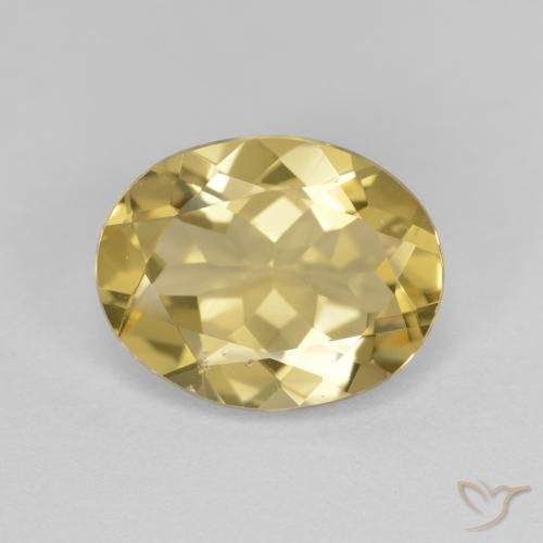 2.94ct 天然 ライトイエロー ゴールドベリル, 楕円形, VVS-VS