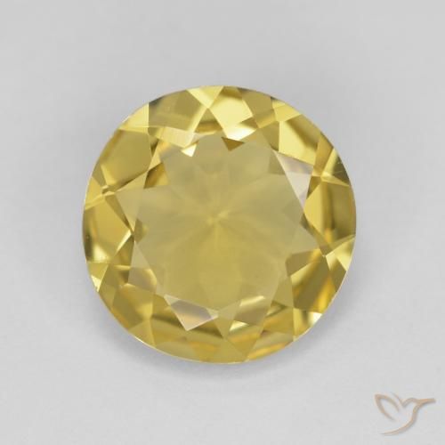 2.86ct 天然 薄いゴールド ゴールドベリル, ラウンド, VVS